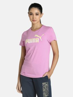 Puma - Graphic Logo Women Pink T-Shirt
