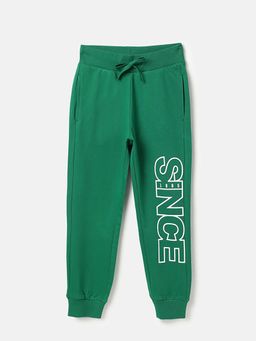 United Colors of Benetton - Green Printed Regular Fit Joggers