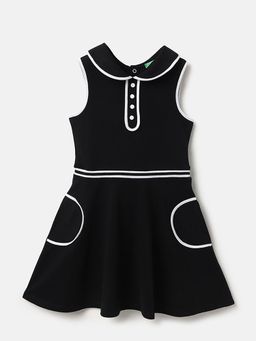 United Colors of Benetton - Black Solid Regular Fit Dress