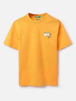 United Colors of Benetton - Orange Graphic Relaxed Fit T-Shirt