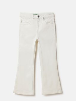 United Colors of Benetton - White Solid Bootcut Fit Jeans
