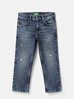 United Colors of Benetton - Blue Solid Straight Fit Jeans