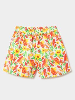 United Colors of Benetton - White Floral Regular Fit Shorts