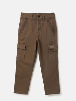 United Colors of Benetton - Brown Solid Regular Fit Cargo