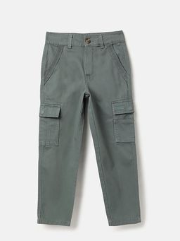 United Colors of Benetton - Grey Solid Regular Fit Cargo