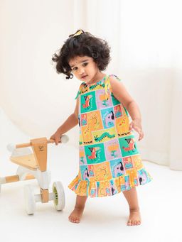 Keebee Organics - Multi-Color Printed A-Line Fit Dress