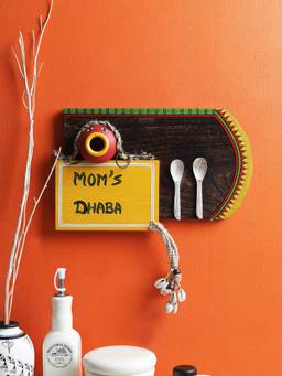 VarEesha - Hand Painted Mom's Dhaba Kitchen Wall Hanging