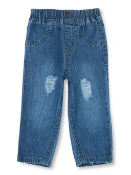 GJ Baby By Gini & Jony - Girls blue Washed Elasticated Jeans