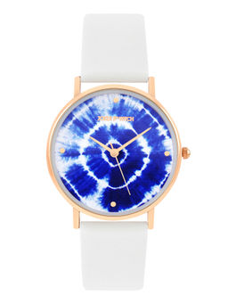 Joker and Witch - Joker & Witch Indigo Tie- Dye White Pu Strap Watch