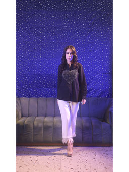 Attic Salt - Blingy Love Black Shirt