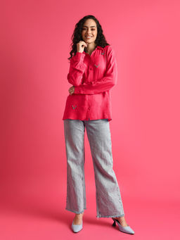 Attic Salt - Deluxe Embellished Pink Shirt