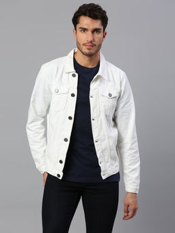 Dennis Lingo - Men White Washed Denim Jacket
