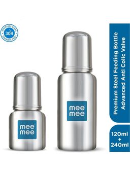 Mee Mee - Baby Premium Steel Feeding Bottle (Pack of 2)