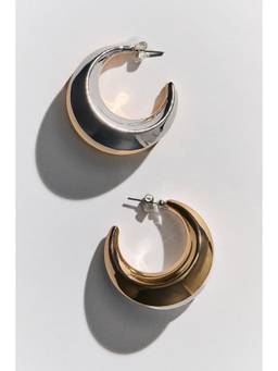 H&M - Women Multi-Color Two-Tone Hoop Earrings