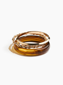 H&M - Women Brown 3-Pack Bangles