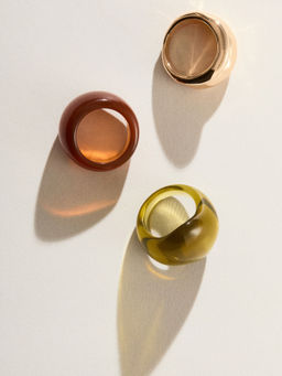 H&M - Women Multi-Color 3-Pack Chunky Rings