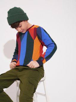 Jack & Jones Junior - Boys Colorblocked Regular Fit Sweater