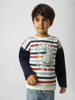Nautinati - Boys Striped Drop Shoulder Winter Sweatshirt