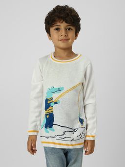 Nautinati - Boys Animal-Themed Jacquard Sweater