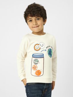 Nautinati - Boys Graphic Printed Round Neck Pullover Sweatshirt