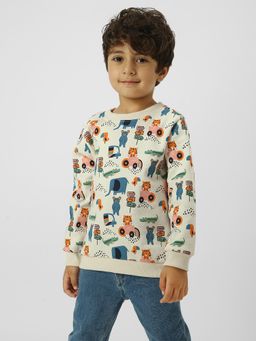 Nautinati - Boys Playful Conversational Printed Sweatshirt
