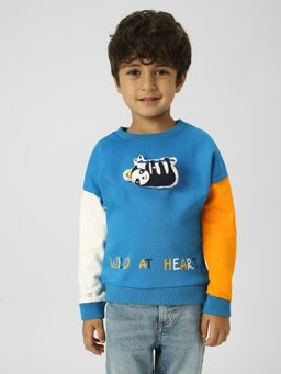 Nautinati - Boys Interactive & Playful Animal-Themed Applique Sweatshirt