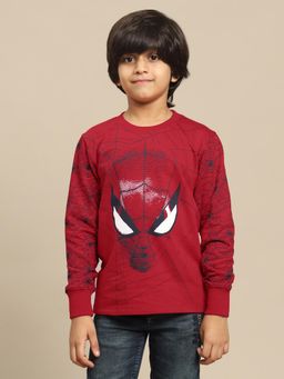 Kidsville - Spiderman Printed Regular Fit Sweatshirt for Boys