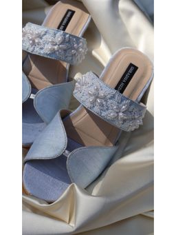 Shradha Hedau Footwear Couture - Eira Blue Wedges