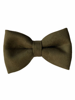 The Tie Hub - Olive Green Suede Bow Tie