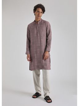 Banana Club - Nude Pink Self Thread Embroidered Kurta