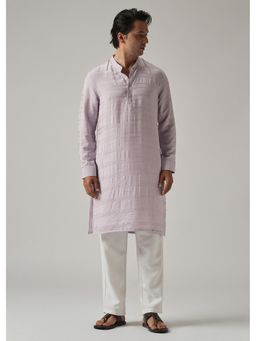 Banana Club - Lavender Nylon Subtle Stripe Kurta