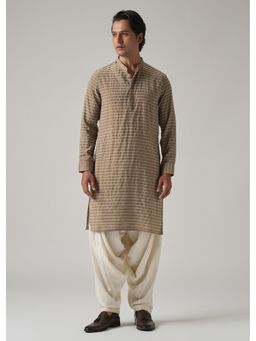 Banana Club - Brown Nylon Pin Stripe Kurta