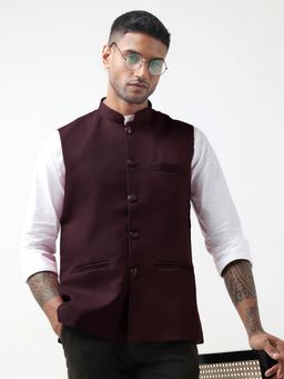 SHOWOFFFF - Solid Purple Nehru Jacket