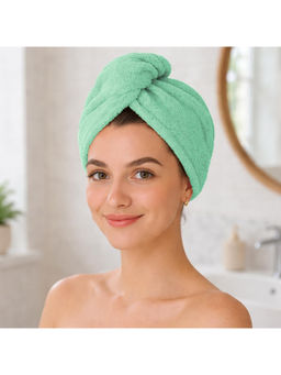 LUXEHOME INTERNATIONAL - Green Solid Hair Wrap Towel
