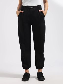 Calvin Klein - Black Relaxed Fit Solid Mid Rise Joggers
