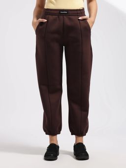 Calvin Klein - Brown Relaxed Fit Solid Mid Rise Joggers