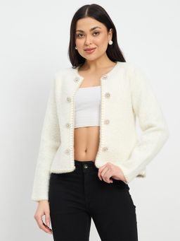 Madame - Knit White Cardigan