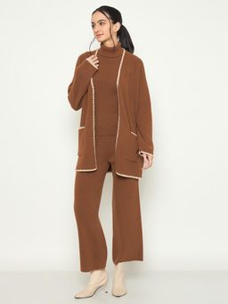 Madame - Khaki Solid Knit Co-Ord Set