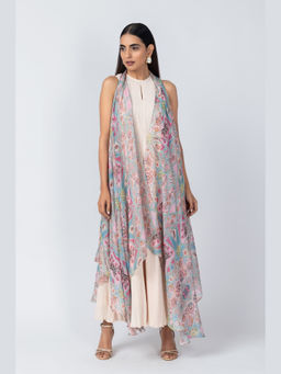 LABEL NAARITI - Roohi White Printed Reular Fit Sharara Sets