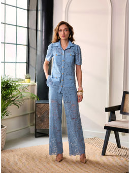 Label Deepika Nagpal - Wren Co-Ord Set - Breeze Blue