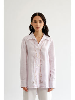 No Grey Area - Polo Bloom Shirt - Pink