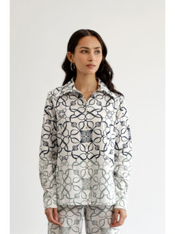 No Grey Area - Ombre Jali Shirt - White