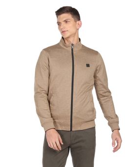Arrow Sports - Men Olive & Khaki Reversible Solid High Neck Casual Jackets