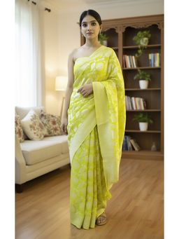 AMRUTKALA SAREES - Green Designer Banarasi Silk Kanjivaram Saree with Unstitched Blouse