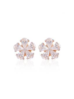 PRATA - Blaze White Studs Earrings