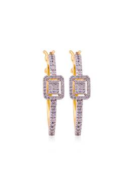 PRATA - Elanor White Hoops Earrings