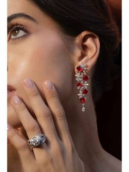 PRATA - Florenza Red Earrings