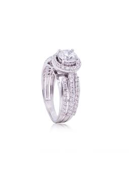 PRATA - Evika Solitaire White Ring