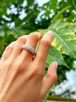 PRATA - Esperer Half Band White Ring