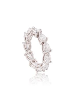 PRATA - Pear Cut Eternity White Ring